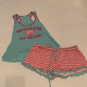 Mermaid at Heart PJ salvage pajama set